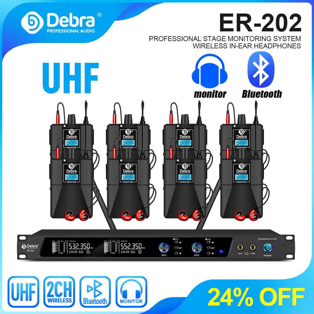 In Ear Monitor Iem - 데브라 UHF IEM ER-202 무선 인이어