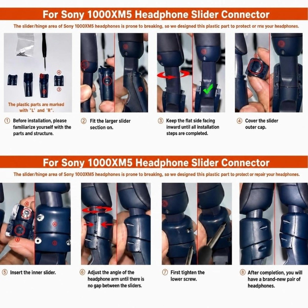 소니 WH-1000XM5용 플라스틱 헤드폰 힌지 수리  - Sony Headphone Wh-1000Xm5 리뷰 및 가격